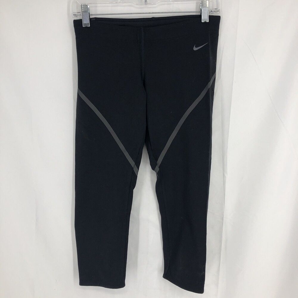 Nike Dri-Fit Running Compression Capri Reflective Leggings Black Small